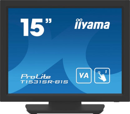 iiyama T1531SR-B1S computer monitor 38.1 cm (15") 1024 x 768 pixels XGA LCD Touchscreen Black