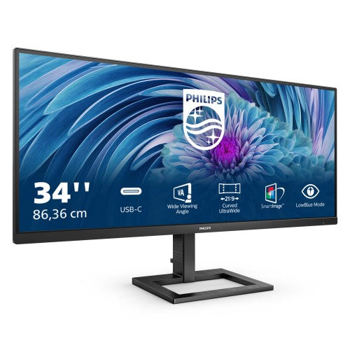 Philips E Line 346E2LAE/00 computer monitor 86.4 cm (34") 3440 x 1440 pixels Wide Quad HD LCD Black