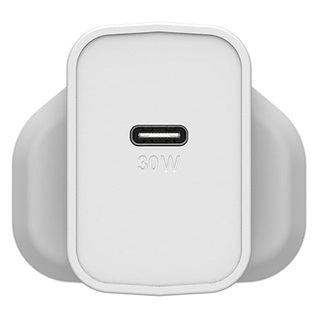 OtterBox UK Wall Charger 30W GaN - 1X USB-C 30W USB-PD, Cloud Dust White