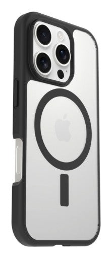 OtterBox React Series for MagSafe for Apple iPhone 16 Pro, Black Crystal