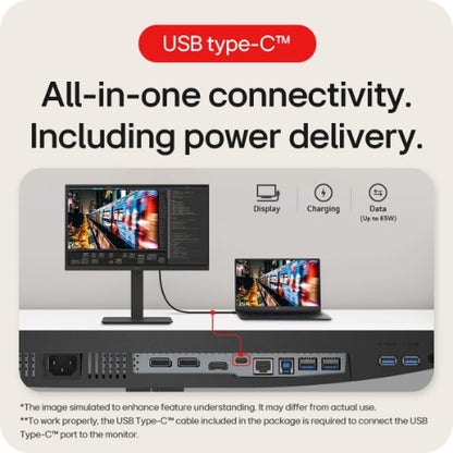 LG 24BA750-B computer monitor 60.5 cm (23.8") 1920 x 1080 pixels Full HD LCD Black