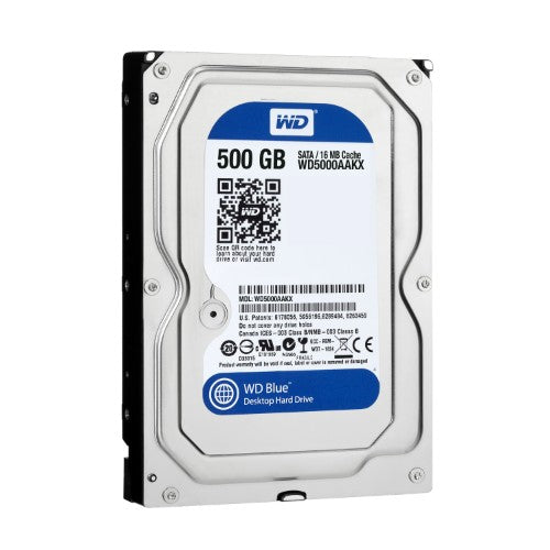 Western Digital Blue 500GB internal hard drive 7200 RPM 16 MB 3.5" Serial ATA