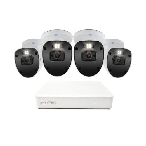 Swann AdvancedX™ 5MP Wired NVR Security System with 24/7 Recording - 4 Bullet Camera Kit