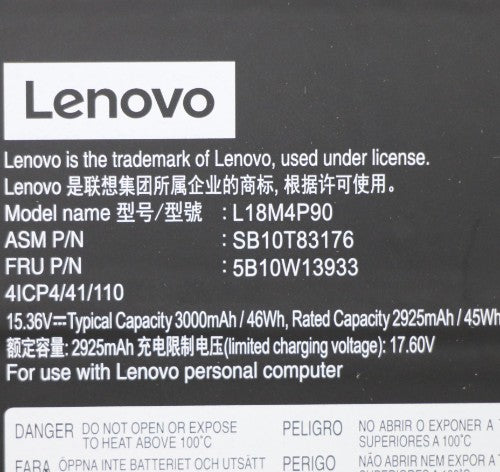 Lenovo 5B10W13933 laptop spare part Battery