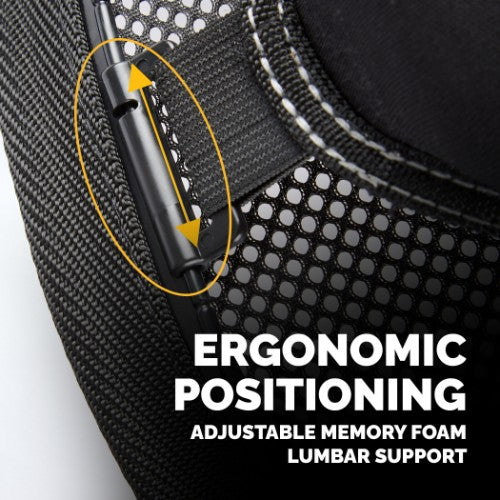 Fellowes Back Support for Office Chair - Professional Series Mesh Office Chair Back Support - Easy To Attach - H19.53 x W30.32 x D36.99cm