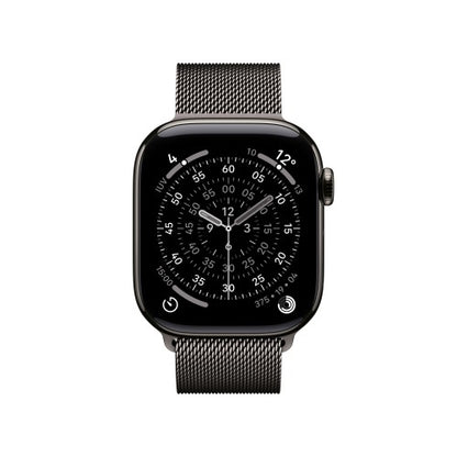 Apple Watch Series 11 GPS + Cellular 42mm Slate Titanium Case with Slate Milanese Loop