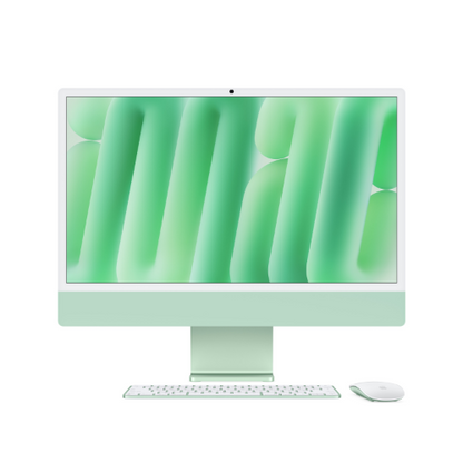Apple iMac 24-inch with Retina 4.5K display: M4 chip with 10‑core CPU and 10‑core GPU, 16GB, 256GB SSD - Green