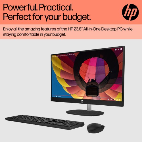 HP 24-cr0035na AMD Ryzen™ 5 7520U 60.5 cm (23.8") 1920 x 1080 pixels All-in-One PC 8 GB LPDDR5-SDRAM 512 GB SSD Windows 11 Home Wi-Fi 6 (802.11ax) White