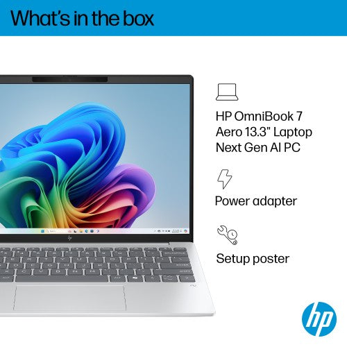 HP OmniBook 7 Aero 13-bg1003na Copilot+ PC AMD Ryzen AI 5 340 Laptop 33.8 cm (13.3") 2K 16 GB LPDDR5x-SDRAM 1 TB SSD Wi-Fi 6 (802.11ax) Windows 11 Home Silver