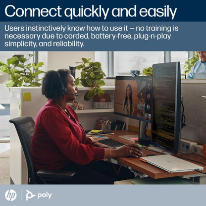 HP Poly Blackwire 3320 Stereo Microsoft Teams Certified USB-C Headset +USB-C/A Adapter