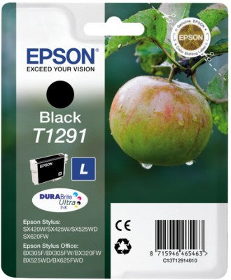 Epson C13T12914010/T1291 Ink cartridge black, 380 pages ISO/IEC 24711 11.2ml for Epson Stylus BX 320/SX 235 W/SX 420/SX 525/WF 3500
