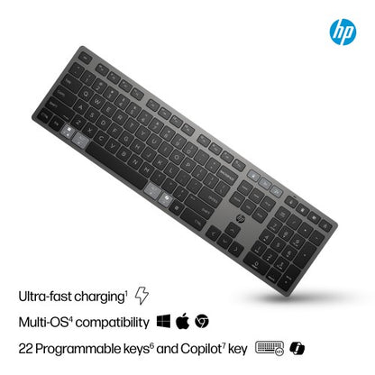 HP 725 Multi-Device Rechargeable Wireless Keyboard