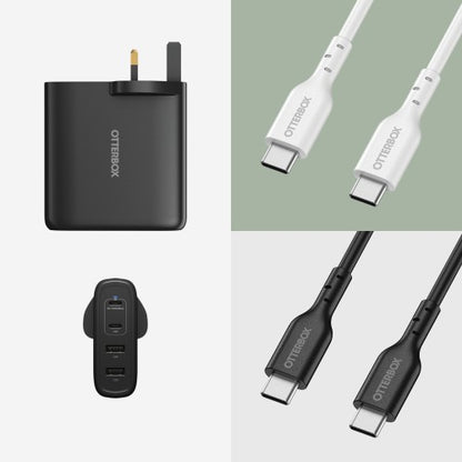 OtterBox Standard UK Wall Charger 100W - 2X USB-C + 2X USB-A USB-PD