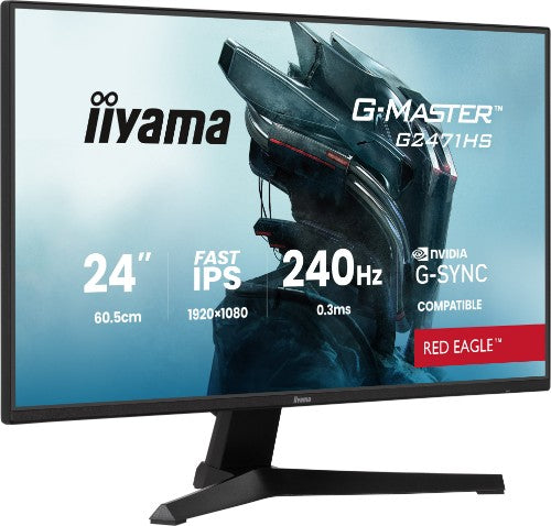 iiyama G-MASTER G2471HS-B1 computer monitor 60.5 cm (23.8") 1920 x 1080 pixels Full HD Black