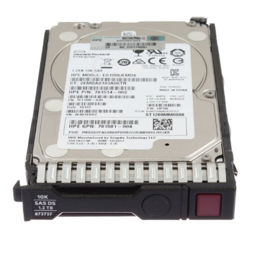 HPE 1.2TB SAS 12G Mission Critical 10K SFF SC 3-year Warranty Multi Vendor HDD