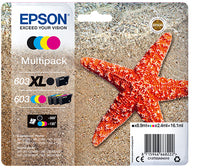 Epson C13T03A64010/603XL Ink cartridge multi pack Bk,C,M,Y high-capacity 8,9ml + 3x4ml Pack=4 for Epson XP 2100