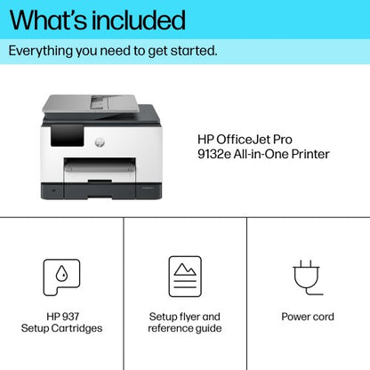 HP OfficeJet Pro 9132e Wireless All-in-One Color Printer, Instant Ink; Two-sided printing