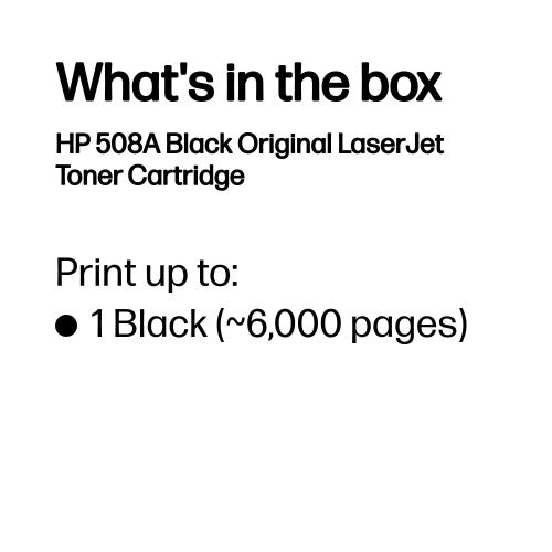 HP CF360A/508A Toner cartridge black, 6K pages ISO/IEC 19798 for HP CLJ M 552
