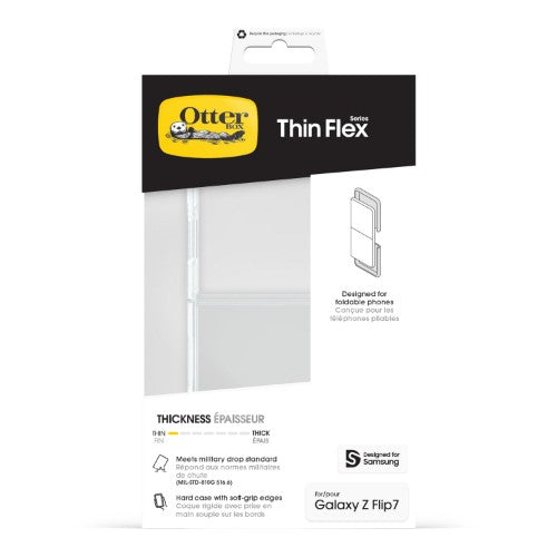 OtterBox Thin Flex Series for Samsung Galaxy Z Flip7, transparent