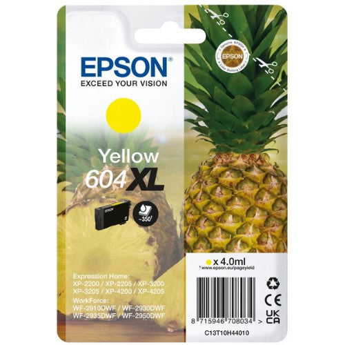 Epson C13T10H44010/604XL Ink cartridge yellow high-capacity, 350 pages 4ml for Epson XP-2200