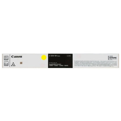 Canon 3766C002/C-EXV58Y Toner yellow, 60K pages ISO/IEC 19752 for Canon IR DX C 5800