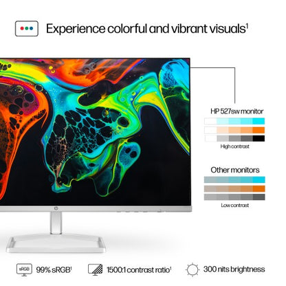 HP Series 5 27 inch FHD White Monitor - 527sw