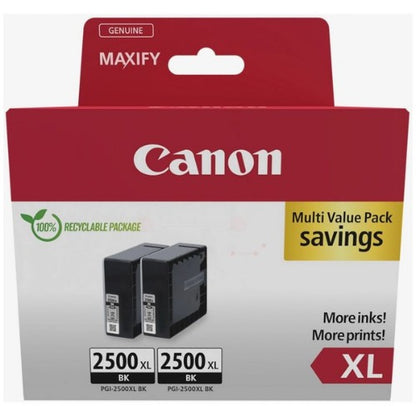 Canon 9254B011/PGI-2500XLBK Ink cartridge black twin pack, 2x2.5K pages ISO/IEC 24711 70.9ml Pack=2 for Canon IB 4050