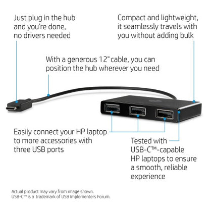 HP USB-C to USB-A Hub