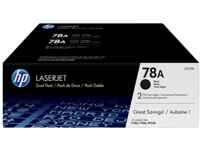 HP CE278AD/78A Toner cartridge black twin pack, 2x2.1K pages/5% Pack=2 for HP Pro P 1600
