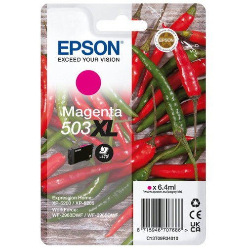 Epson C13T09R34010/503XL Ink cartridge magenta high-capacity, 470 pages 6,4ml for Epson XP-5200