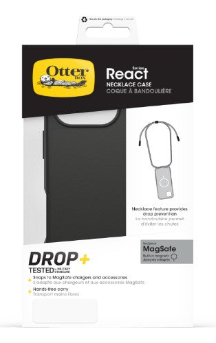 OtterBox React Necklace Series for MagSafe for iPhone 16 Pro, Black