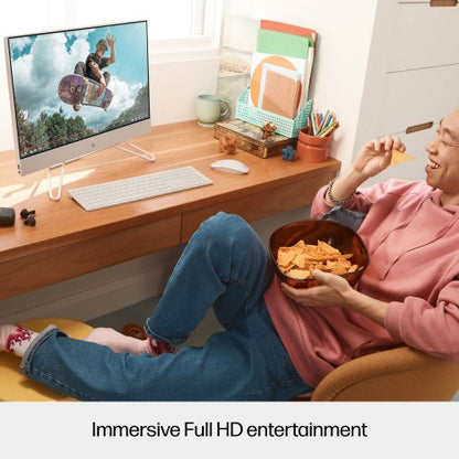 HP 24-cb1040na Intel® Core™ i5 i5-1235U 60.5 cm (23.8") 1920 x 1080 pixels All-in-One PC 8 GB DDR4-SDRAM 512 GB SSD NVIDIA GeForce MX450 Windows 11 Home Wi-Fi 5 (802.11ac) White