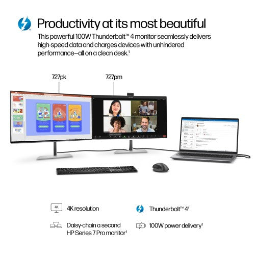 HP Series 7 Pro 27 inch 4K Conferencing Monitor - 727pm