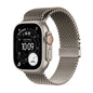 Apple Watch Ultra 3 GPS + Cellular 49mm Natural Titanium Case with Natural Titanium Milanese Loop - Medium