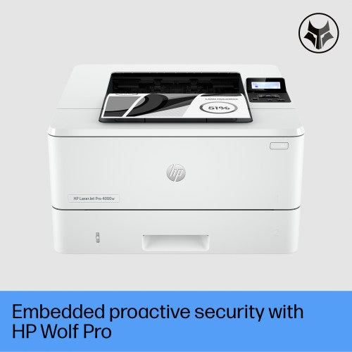 HP LaserJet Pro 4002dw Wireless Black and white Printer, Ethernet Only