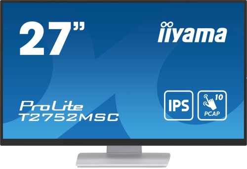 iiyama ProLite T2752MSC-W1 computer monitor 68.6 cm (27") 1920 x 1080 pixels Full HD LED Touchscreen White