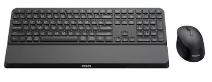 Philips 6000 series SPT6607B/21 keyboard Mouse included Universal RF Wireless + Bluetooth Black