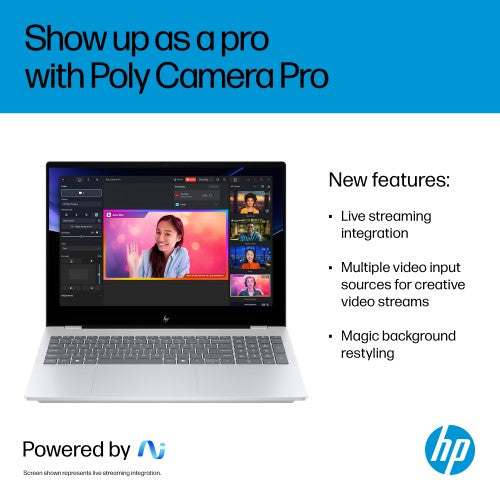 HP OmniBook 7 AI 16-ay0001na Intel Core Ultra 7 255H Laptop 40.6 cm (16") 2K 32 GB DDR5-SDRAM 1 TB SSD Wi-Fi 6E (802.11ax) Windows 11 Home AI PC Silver