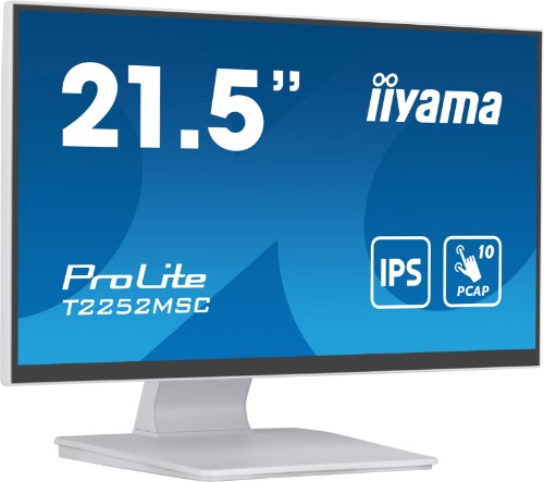 iiyama ProLite T2252MSC-W2 computer monitor 54.6 cm (21.5") 1920 x 1080 pixels Full HD LCD Touchscreen Table White