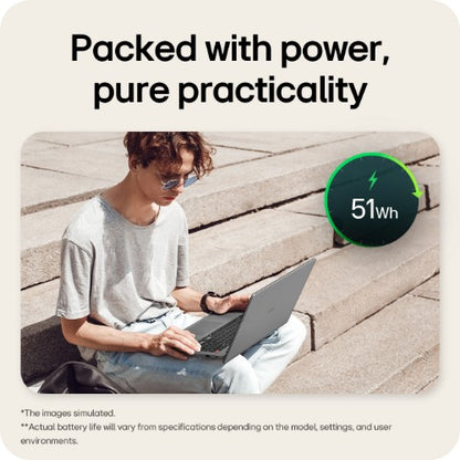 LG Gram Book 15.6" Copilot Laptop - Intel® Core™ i5 1334U, 512GB SSD, 16 GB RAM - Titan Silver