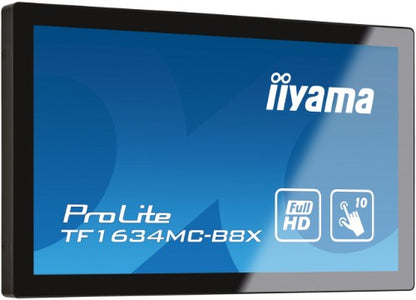 iiyama ProLite TF1634MC-B8X computer monitor 39.6 cm (15.6") 1920 x 1080 pixels Full HD LED Touchscreen Multi-user Black