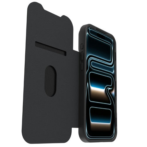 OtterBox React Folio MagSafe Series for Apple iPhone 17 Pro Max, Black Crystal, transparent/black