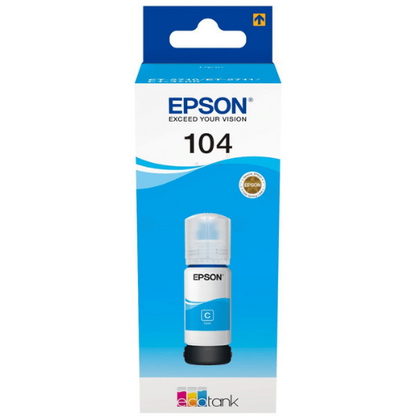 Epson C13T00P240/104 Ink bottle cyan, 7.5K pages 65ml for Epson ET-2810/2830/4700