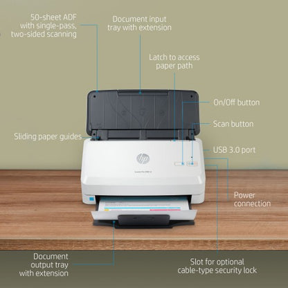 HP ScanJet Pro 2000 s2 Sheet-fed scanner 600 x 600 DPI A4 Black, White
