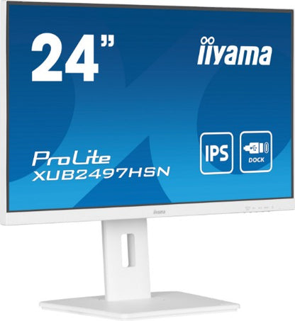 iiyama ProLite XUB2497HSN-W2 computer monitor 60.5 cm (23.8") 1920 x 1080 pixels Full HD LED White