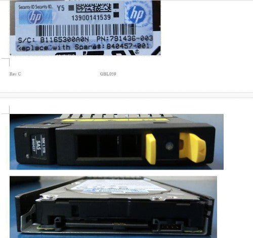 HP 840457-001-RFB internal hard drive 2.5" 1.2 TB SAS