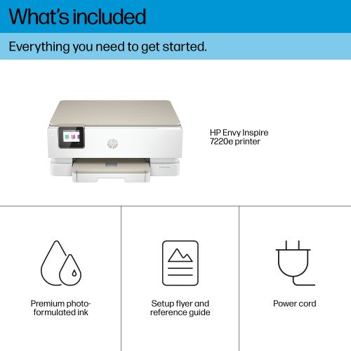 HP ENVY Inspire 7220e Wireless All-in-One Color Printer, Instant Ink; Copier, Scanner