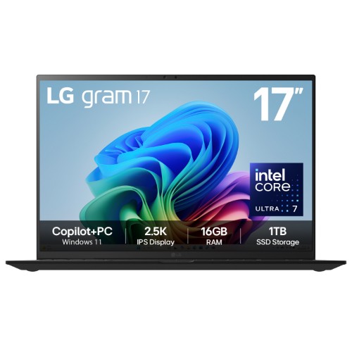 LG Gram 17Z90TL-G 17" Hybrid AI Copilot+ Laptop - Intel® Core™ Ultra 7 256V, 1TB SSD, 16GB RAM - Black - [2025]
