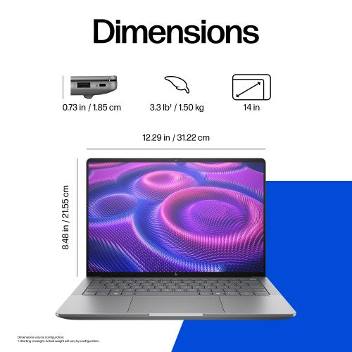 HP ZBook Ultra G1a Copilot+ PC AMD Ryzen AI Max+ PRO 395 Mobile workstation 35.6 cm (14") Touchscreen 2.8K 128 GB LPDDR5x-SDRAM 2 TB SSD Wi-Fi 7 (802.11be) Windows 11 Pro AI Workstation, AI PC Silver