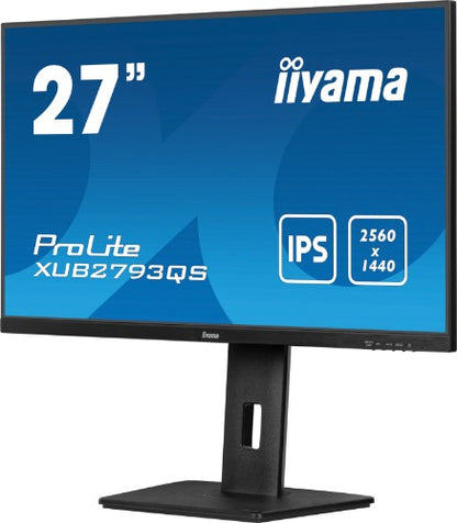 iiyama ProLite XUB2793QS-B7 computer monitor 68.6 cm (27") 2560 x 1440 pixels Quad HD LED Black